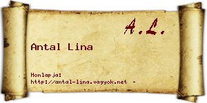 Antal Lina névjegykártya
