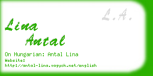 lina antal business card